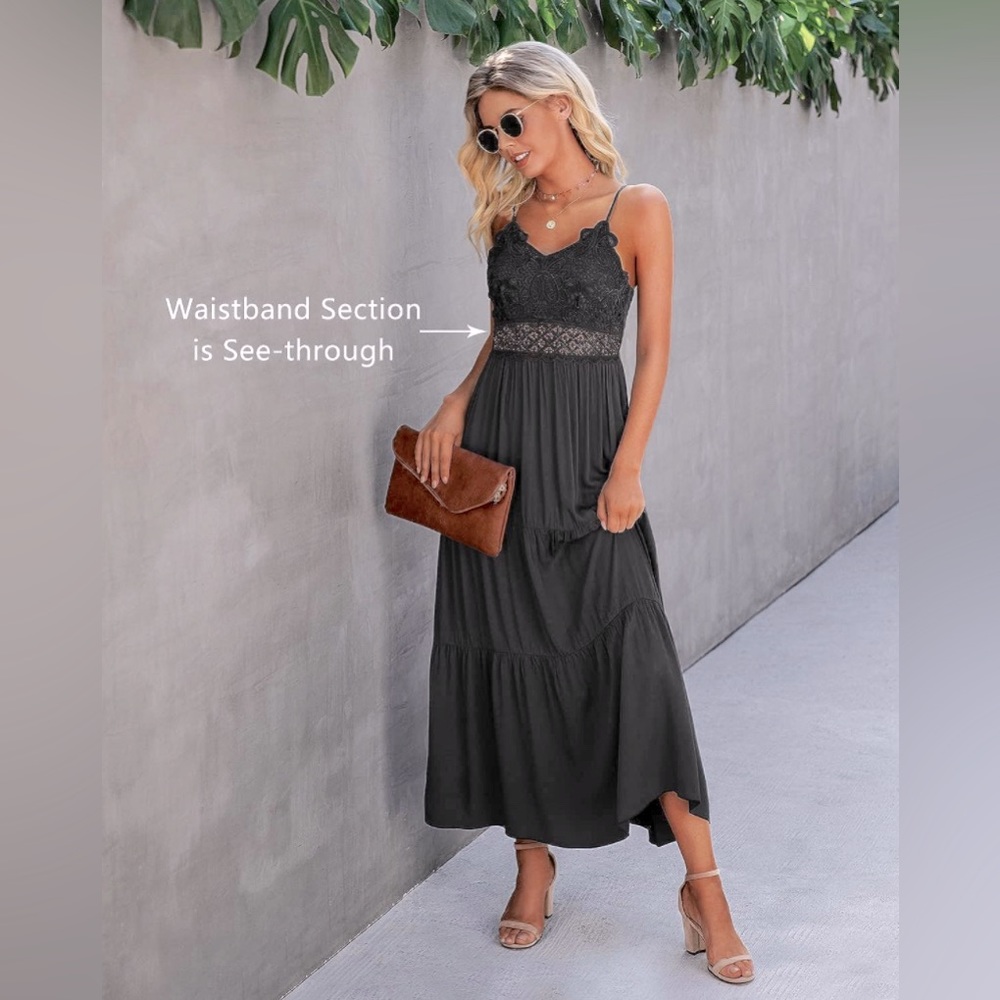 Crochet Lace Maxi Dress - Picture 3 of 6